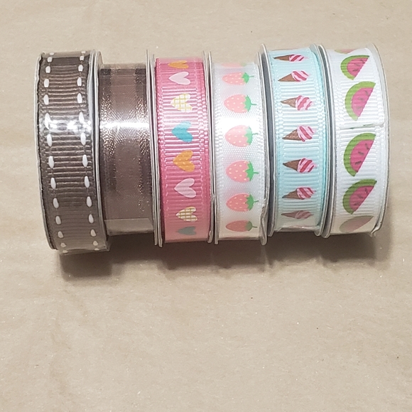 American Crafts Other - NWT American Crafts Premium Printed Ribbon Bundle Qty 6